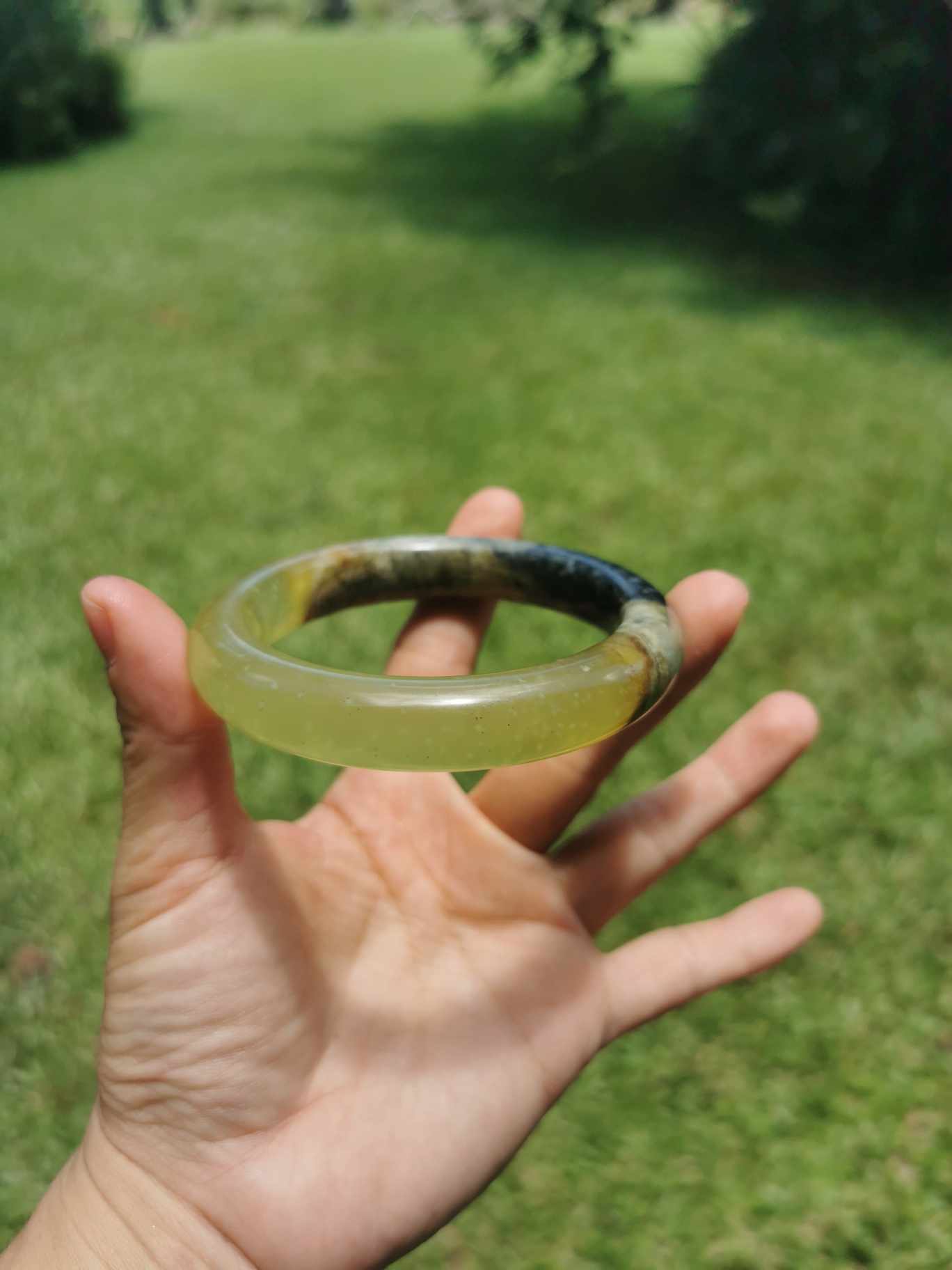 Yellow Jade Bangle