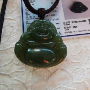 Natural Nephrite Jade Buddha (Large)
