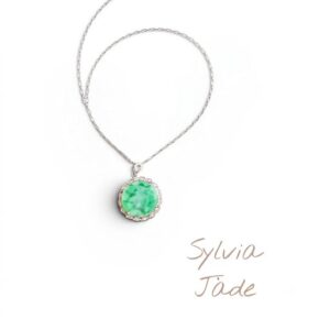 Grade A Jadeite Sterling Silver Necklace
